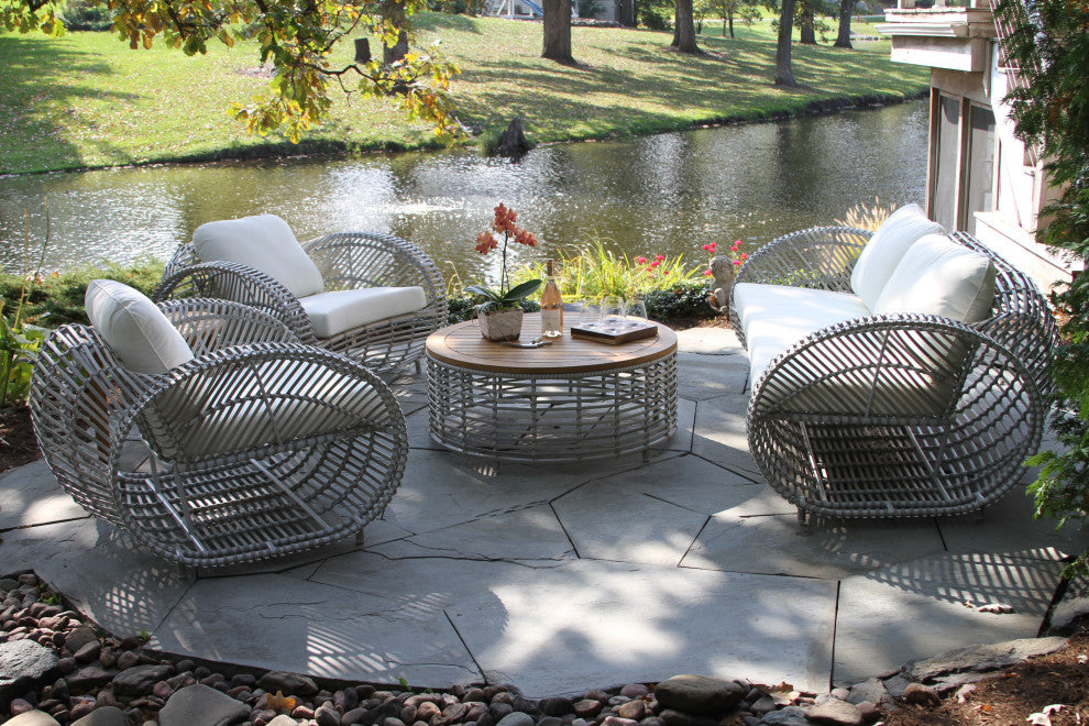 4-Piece Grey Lava Conversation Set
