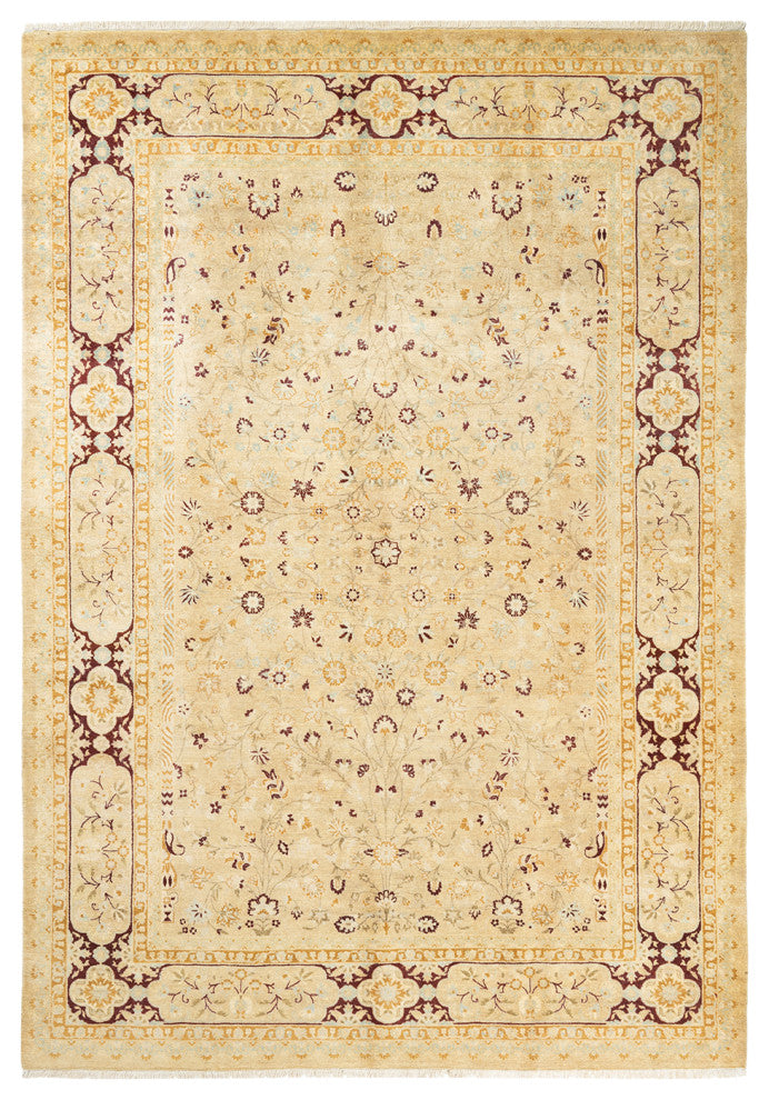 Mogul, One-of-a-Kind Hand-Knotted Area Rug Yellow, 6'1"x8'9"