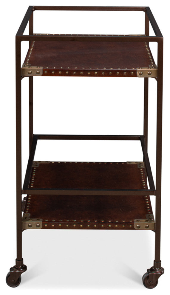 Industrial Leather Trolley