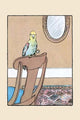 Polly Parrot on the Chair- Fine Art Giclee Print 24" x 36"