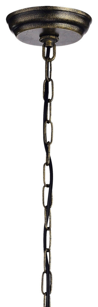 Modern Style Glass Crystal 5-Light Luxury Chandelier Antique Bronze Chandelier
