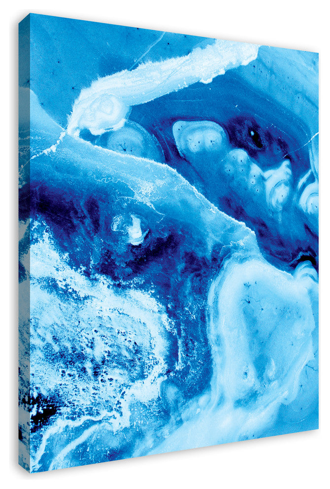 Cobalt Geode Abstract 30x40 Canvas Wall Art