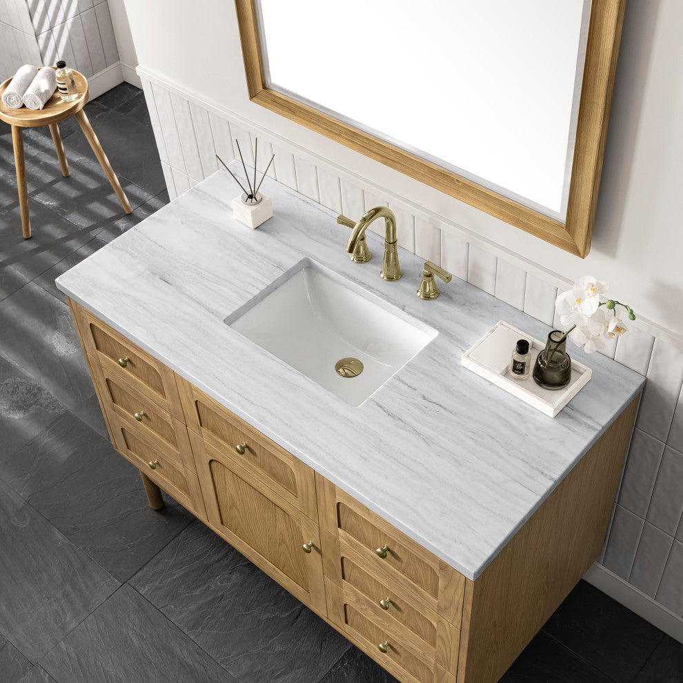 Laurent 48" Single Vanity, Light Natural Oak