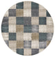 Avalon Checkered Area Rug, Ivory, 7'10 Round