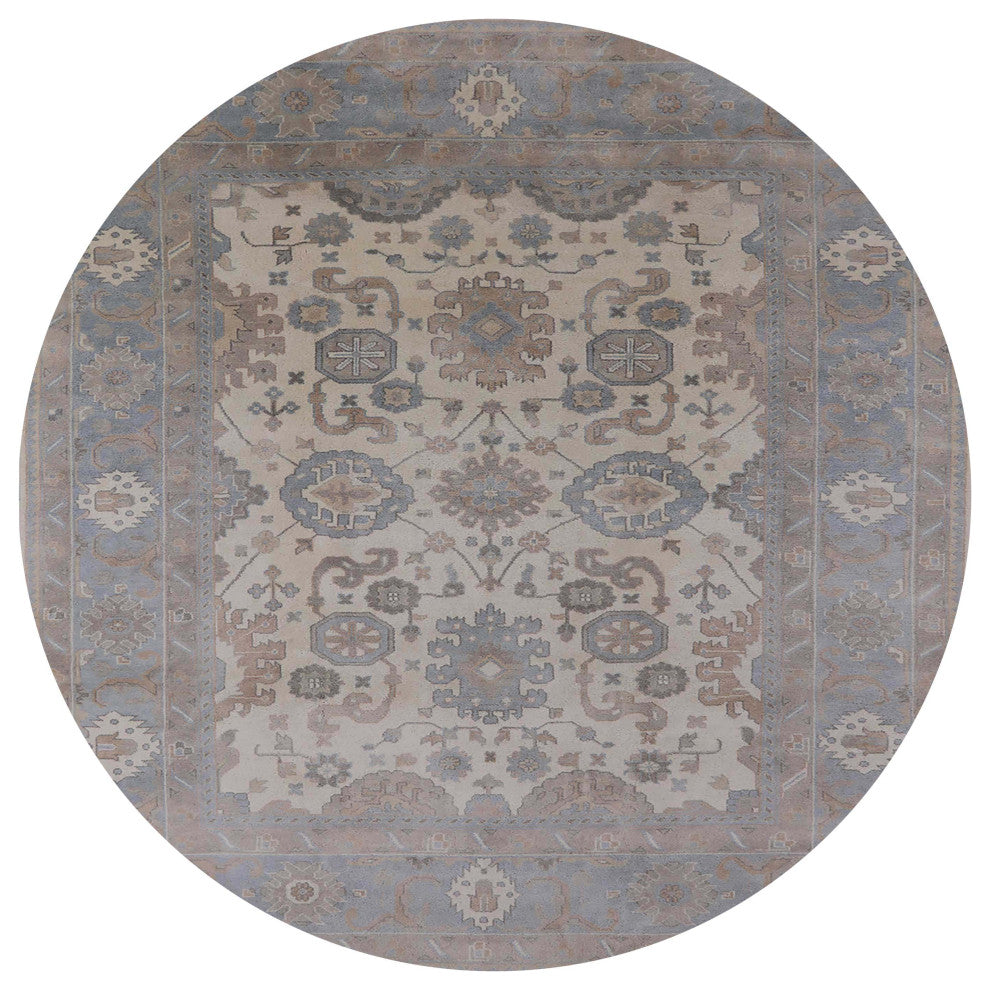 Ahgly Company Indoor Round Mid-Century Modern Area Rugs, 6' Round