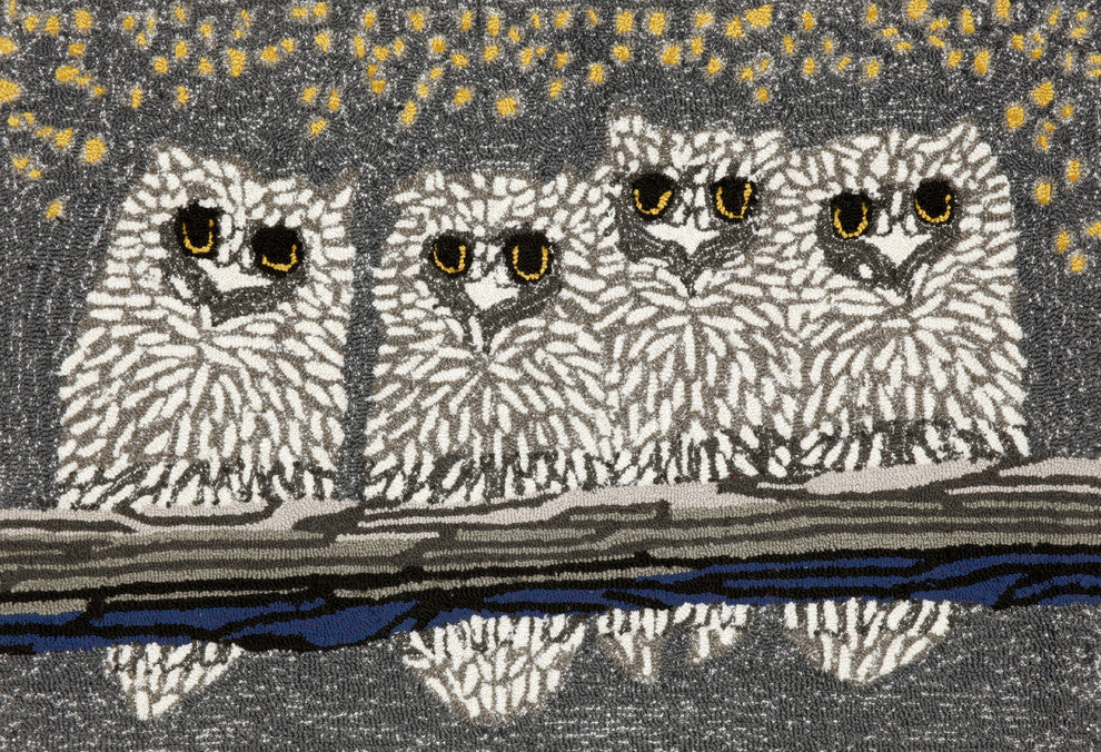 Frontporch Owls Indoor/Outdoor Rug Night 1'8"x2' 6"