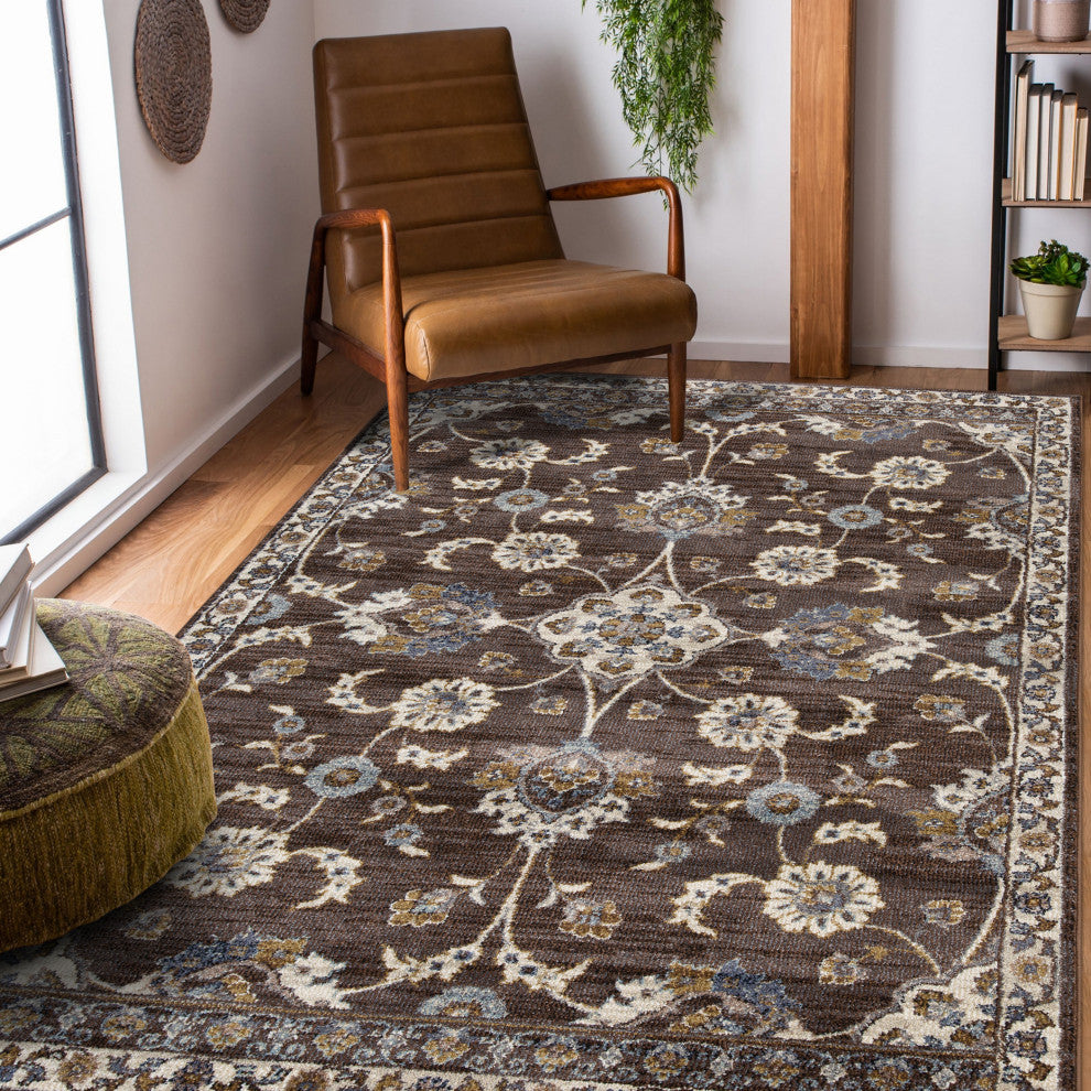 Jordan Bea Power-Loomed Polypropylene Area Rug, Brown, 7'10"x10'2"