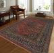 Fine Vintage Distressed Ama Red/Navy Rug, 6'7x10'4