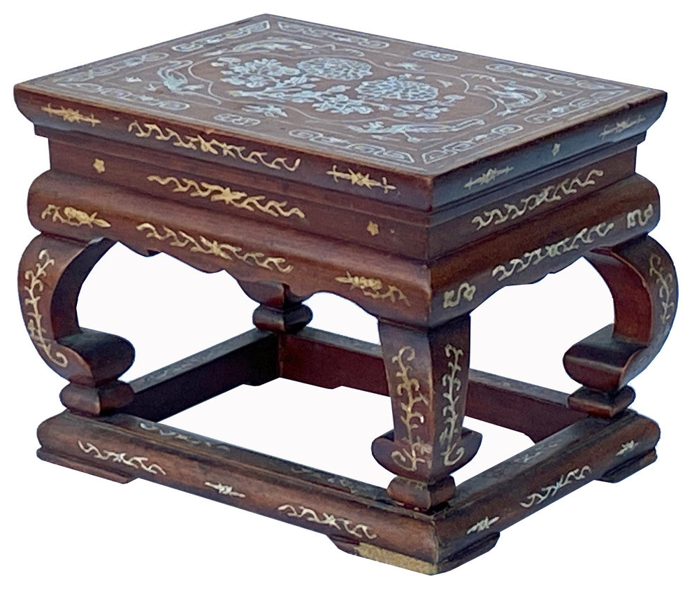 Chinese Brown MOP Inlay Rectangular Table Top Stand Display Easel Hws2384