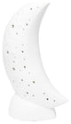 Simple Designs Porcelain Moon Shaped Table Lamp