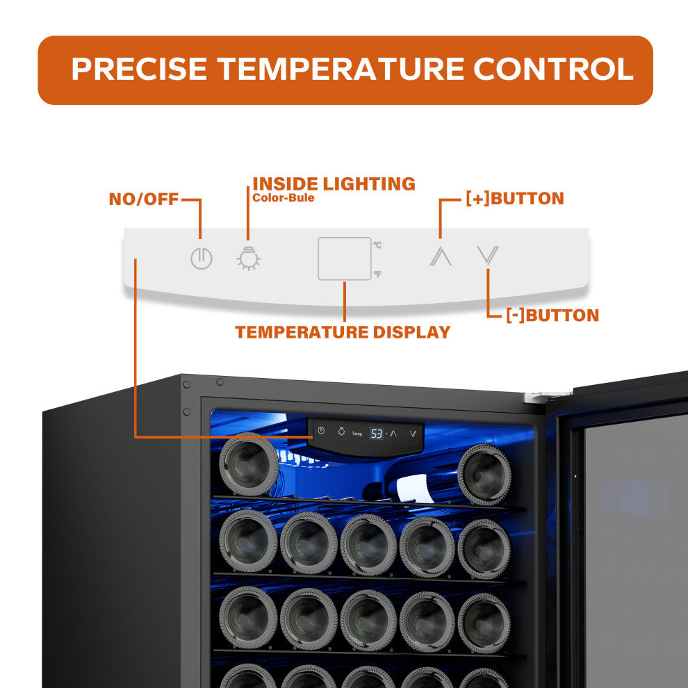 Ca''Lefort wine cooler refrigerator Freestanding 32 Bottles Buit-in Mini Fridge