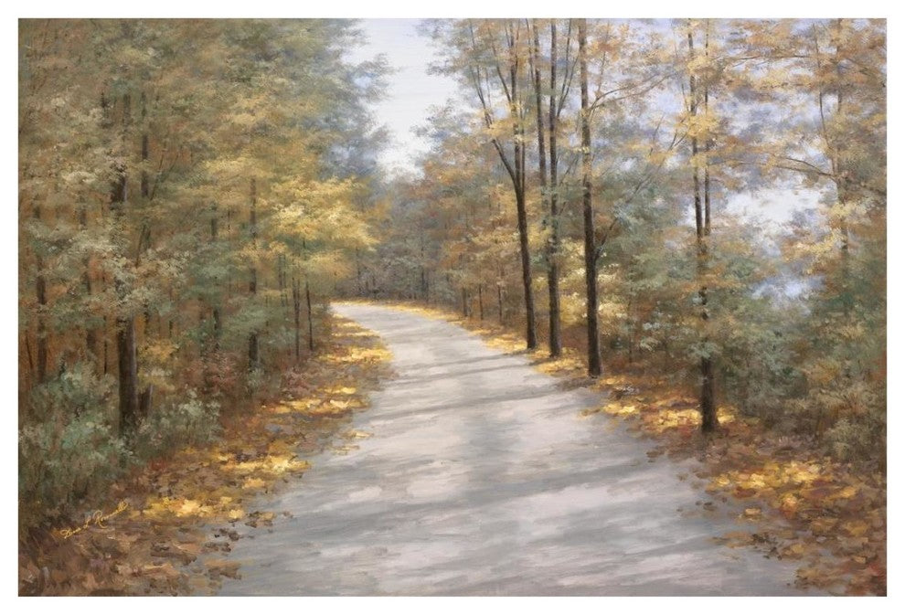 "Walking in Fall" Digital Paper Print by Diane Romanello, 26"x18"