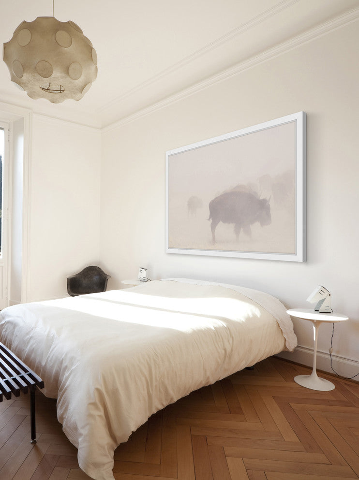 Marmont Hill, "Herd in the Fog" Framed Painting Print, 24x16