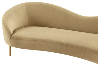 Ritz Velvet Upholstered Sofa, Camel