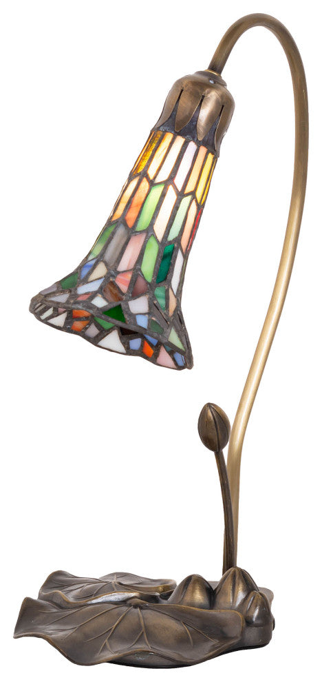 16 High Stained Glass Pond Lily Mini Lamp
