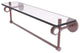 Clearview 22" Glass Shelf and Towel Bar and Dotted Accents, Antique Copper