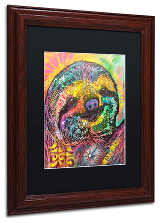 Dean Russo 'Sloth' Art, Wood Frame, Black Mat, 11x14