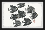 "Racing Fish" Framed Painting Print, 24"x16"