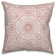 Blush Distressed Medallion 18x18 Throw Pillow