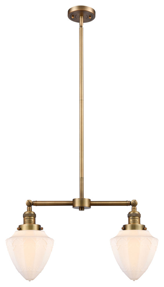 Innovations 209-BB-G661-7 2 Light 24" Island Light, Brushed Brass