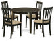 Boan5-Cap-C, 5-Piece Small Kitchen Table Set, Kitchen Table and 4 Kitchen Chairs