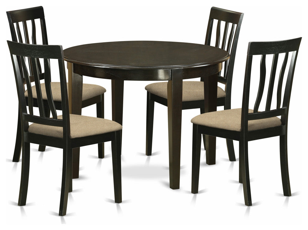 Boan5-Cap-C, 5-Piece Small Kitchen Table Set, Kitchen Table and 4 Kitchen Chairs