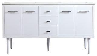 Home Living 22" Midcentury Modern White-Light Bathroom Vanity