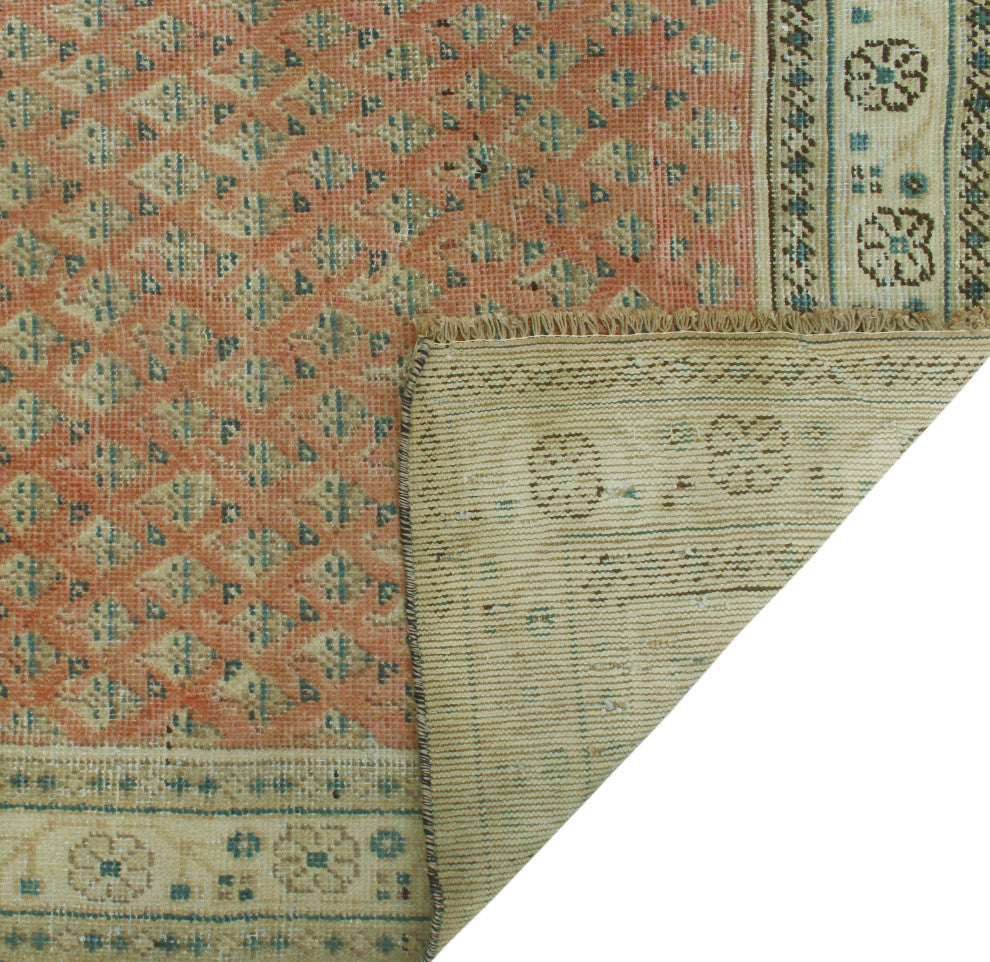 Semi-Antique Salomeh Rust/Ivory Runner, 3'3x9'8