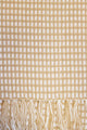 Homespun Fringed 100% Cotton Tablecloth, Ecru, 70" Round