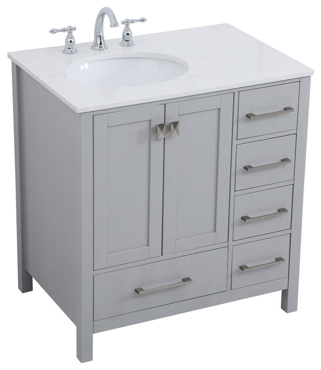 Isabel Grey 32" Single Sink Bathroom Vanity