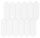 White 12" x 12" Stone Composite Peel & Stick Hexagonal Mosaic Tile, 1 Box