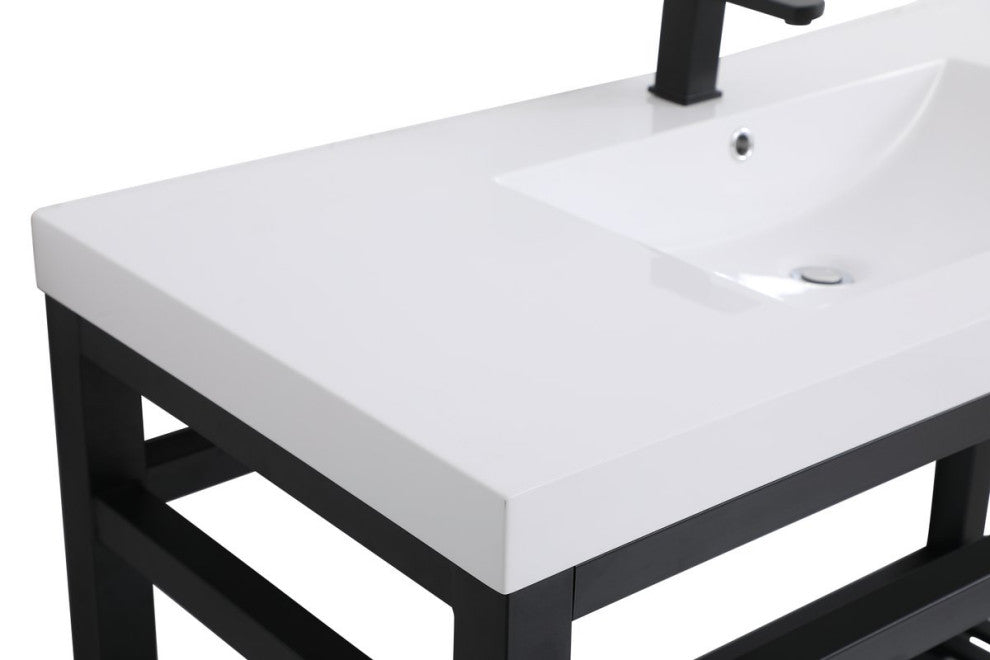 Home Living 22" Modern Black-Light Bathroom Vanity