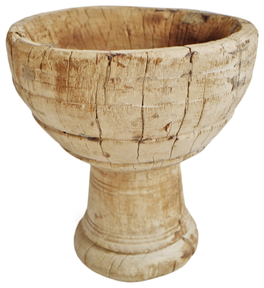 Consigned Old Wood India Mortar Cup 12