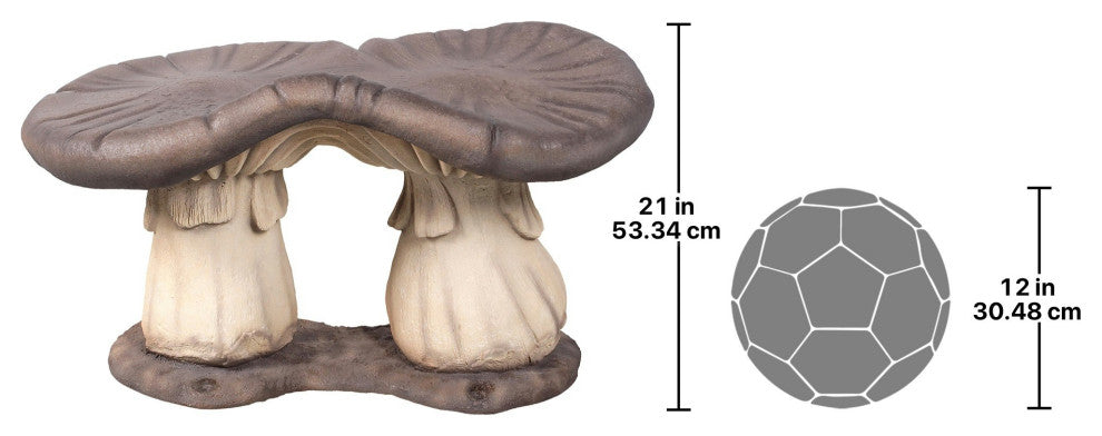 Mystic Mushroom Garden Bench