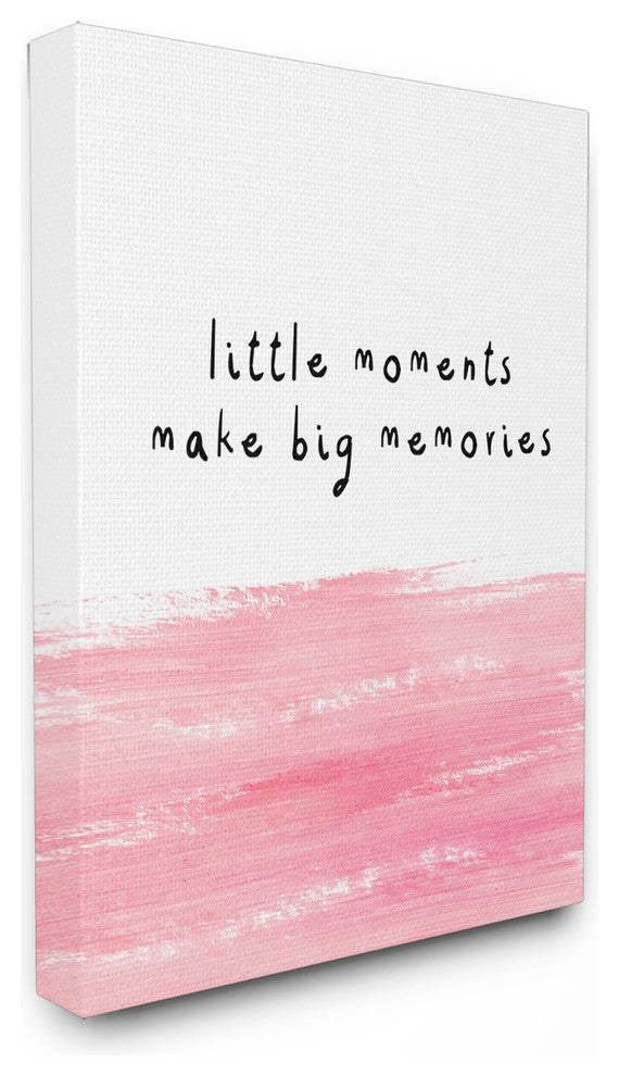 "Little Moments Make Big Memories" Oversized Stretched Canvas Wall Art