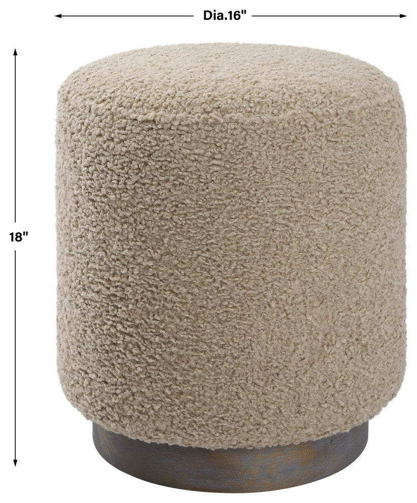 Uttermost 23714 Avila 16"W Standard Ottoman - Walnut / Latte