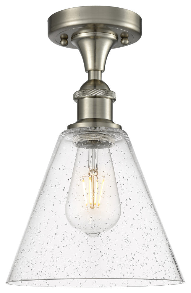 Innovations 516-1C-SN-GBC-84-LED 1 Light Semi-Flush Mount, Brushed Satin Nickel