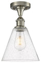 Innovations 516-1C-SN-GBC-84-LED 1 Light Semi-Flush Mount, Brushed Satin Nickel