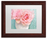 Cora Niele 'Pink Rose Bouquet' Matted Framed Art
