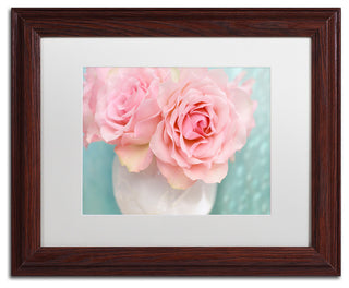 Cora Niele 'Pink Rose Bouquet' Matted Framed Art