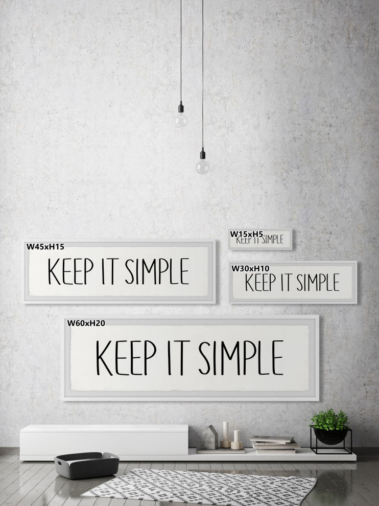 "Keep It Simple II" Framed Painting Print, 45x15