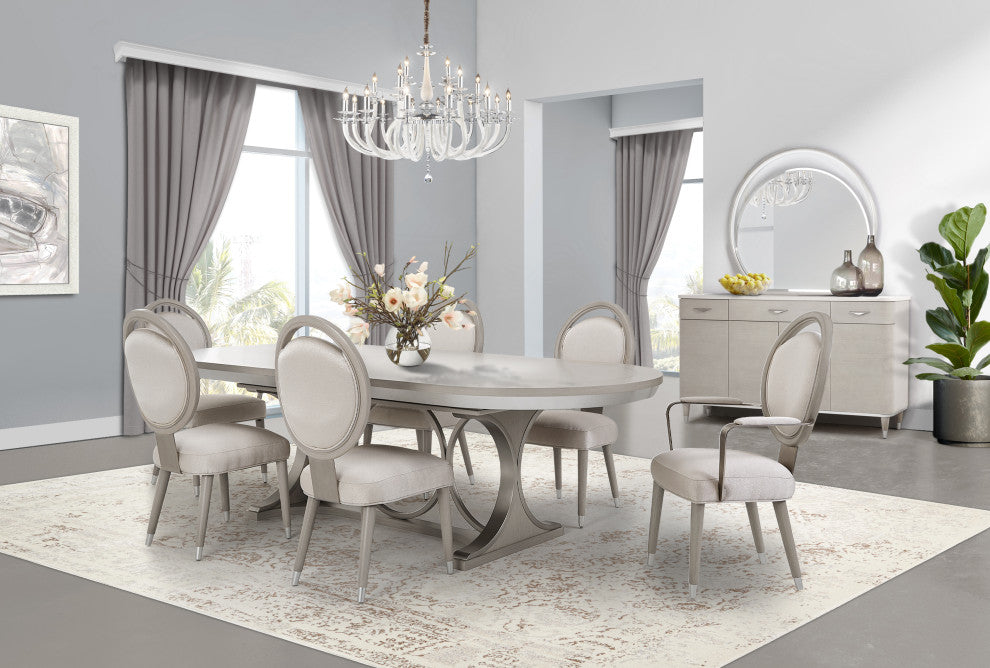 Eclipse Dining Arm Chair, Set of 2 - Moonlight Gray