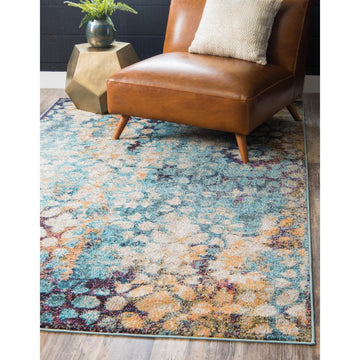 Rug Unique Loom Vita Turquoise Rectangular 2' 2 x 3' 0