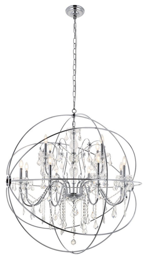 Cory 12-Light Chrome Crystal Pendant