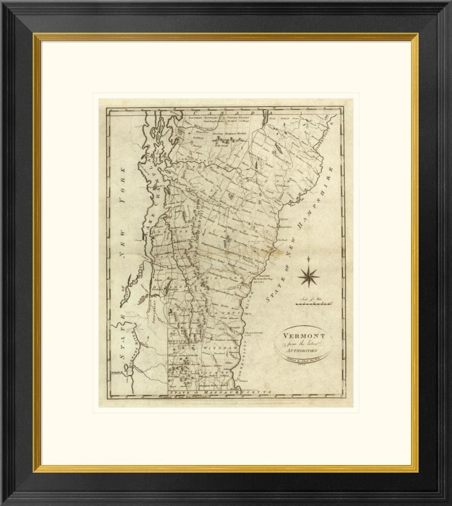 "Vermont, 1796" Framed Digital Print by John Reid, 23x26"
