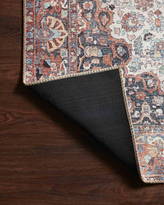 Durable Printed Wynter Area Rug by Loloi, Red/Multi, 18" X 18" Sample