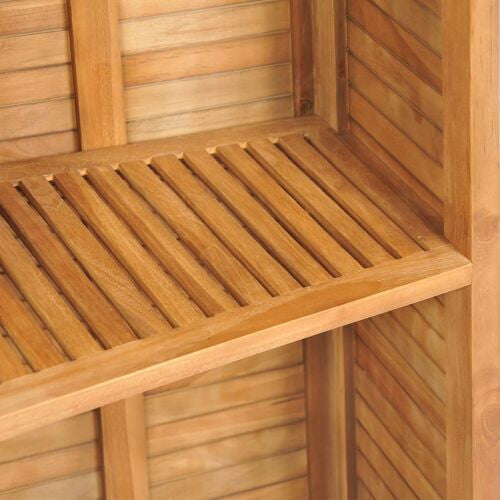 vidaXL Bar Table Brown Solid Teak Wood Large Foldable Bar Table