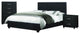 Homelegance Lorenzi 3-Piece Upholstered Platform Bedroom Set, Black Vinyl