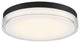 Dot 15" LED Round Flush Mount 3500K, Black