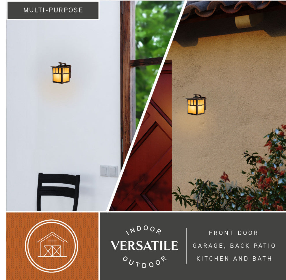 Mission 7.25" Outdoor Wall Light Burnished Bronze